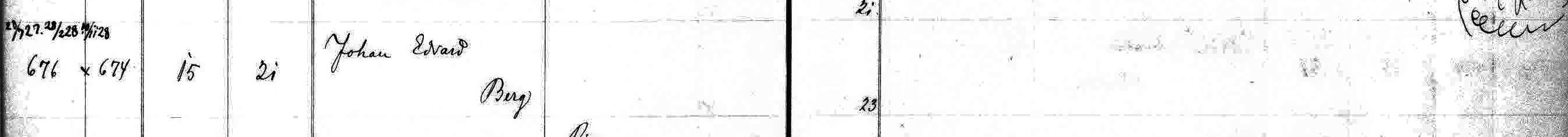 Udsnit af Den Kgl Fødselstift. Johan Edvard Berg